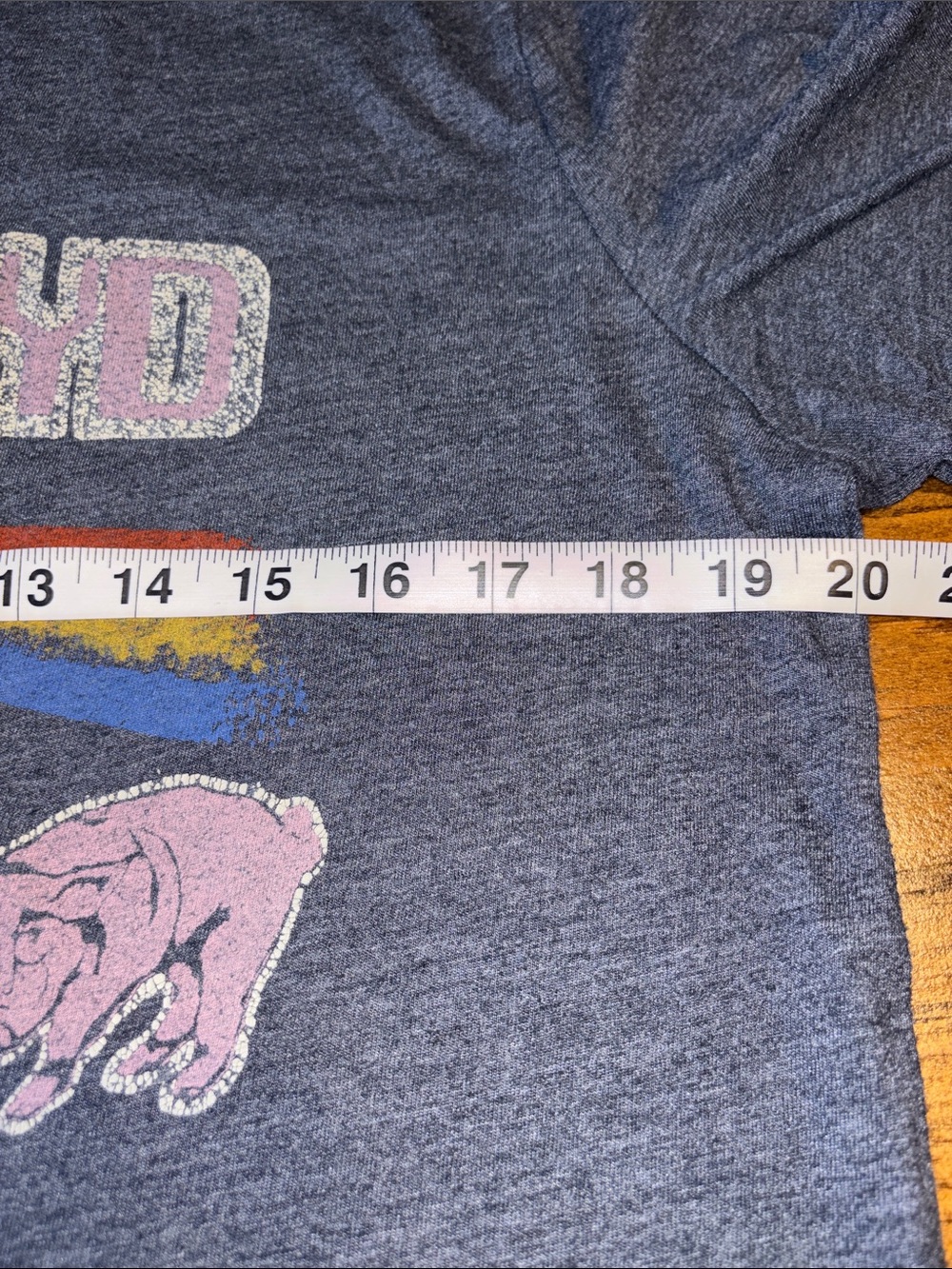 Lucky Brand Pink Floyd Charcoal Graphic Tee Rainbow Prism Medium M - Picture 7 of 9